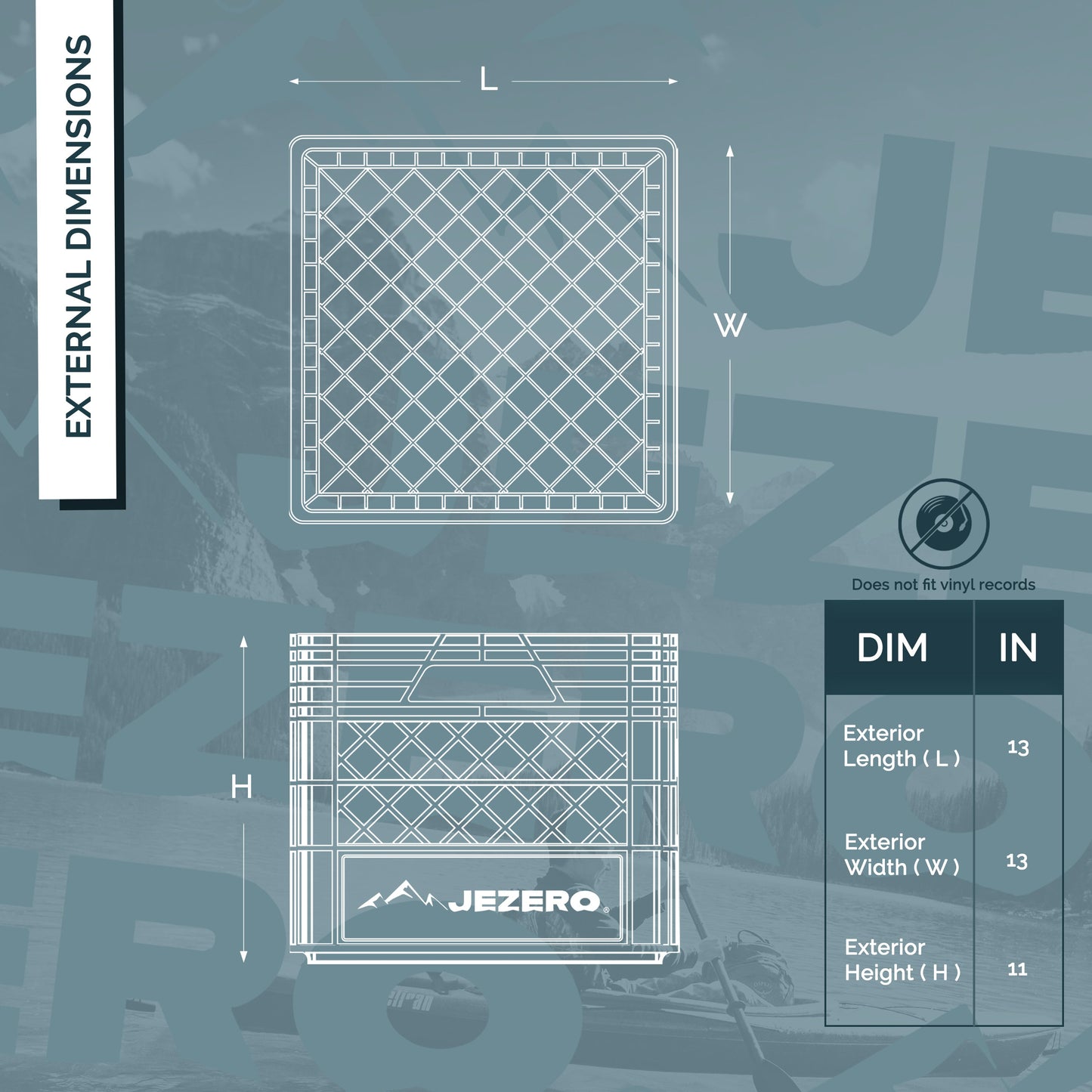 13x13 Milk Crate