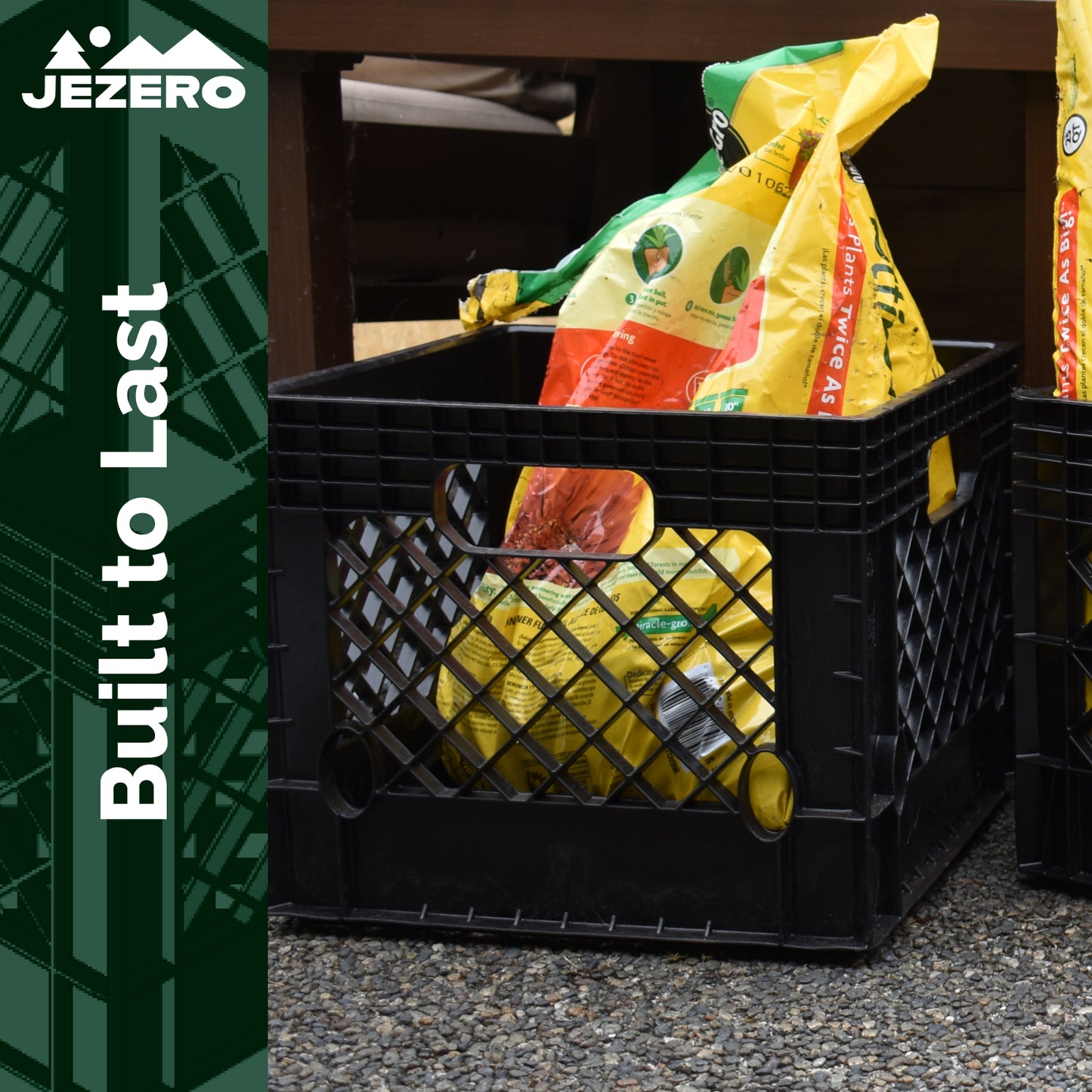Heavy Duty Utility Tote Crate, 13" x 13" x 11"