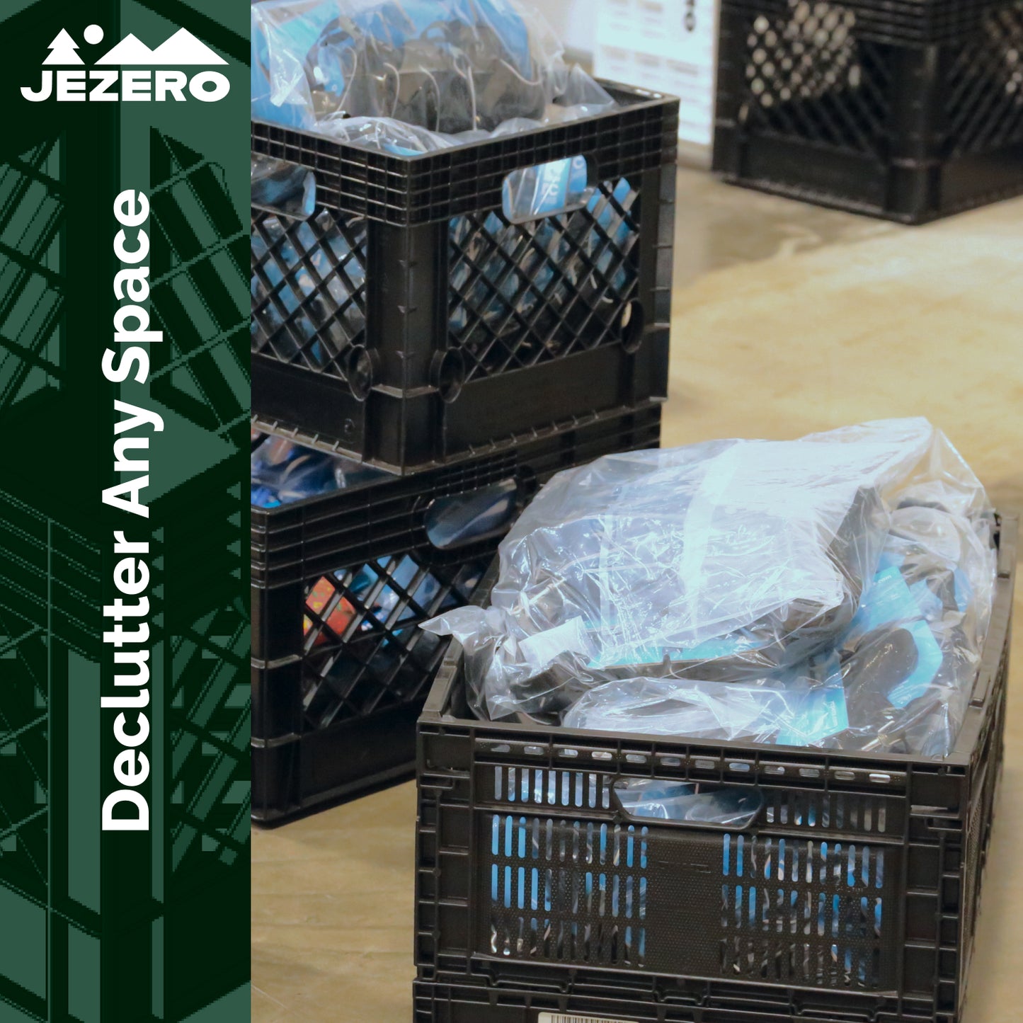 Collapsible Storage Crate, 24" x 16" x 11"