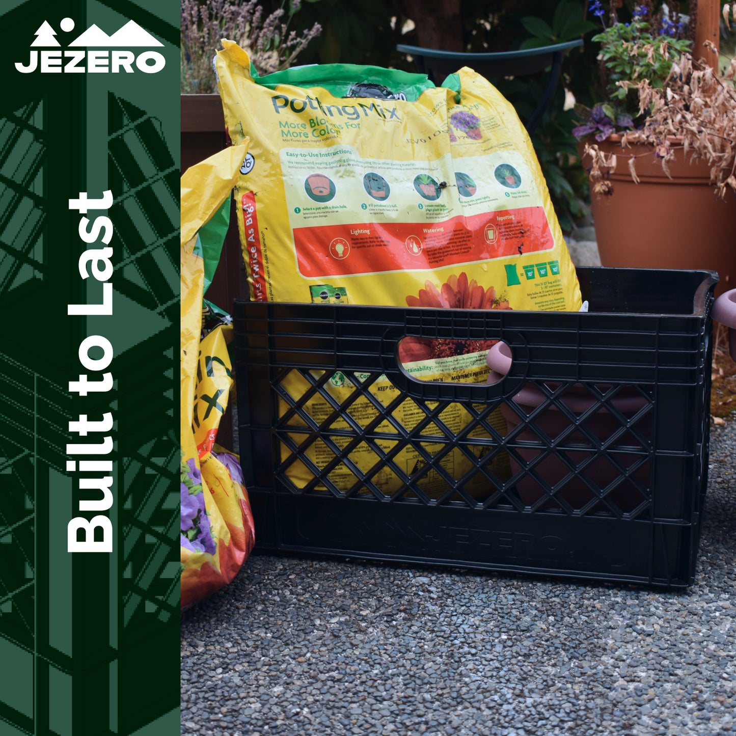 Heavy Duty Utility Tote Crate, 19" x 13" x 11"