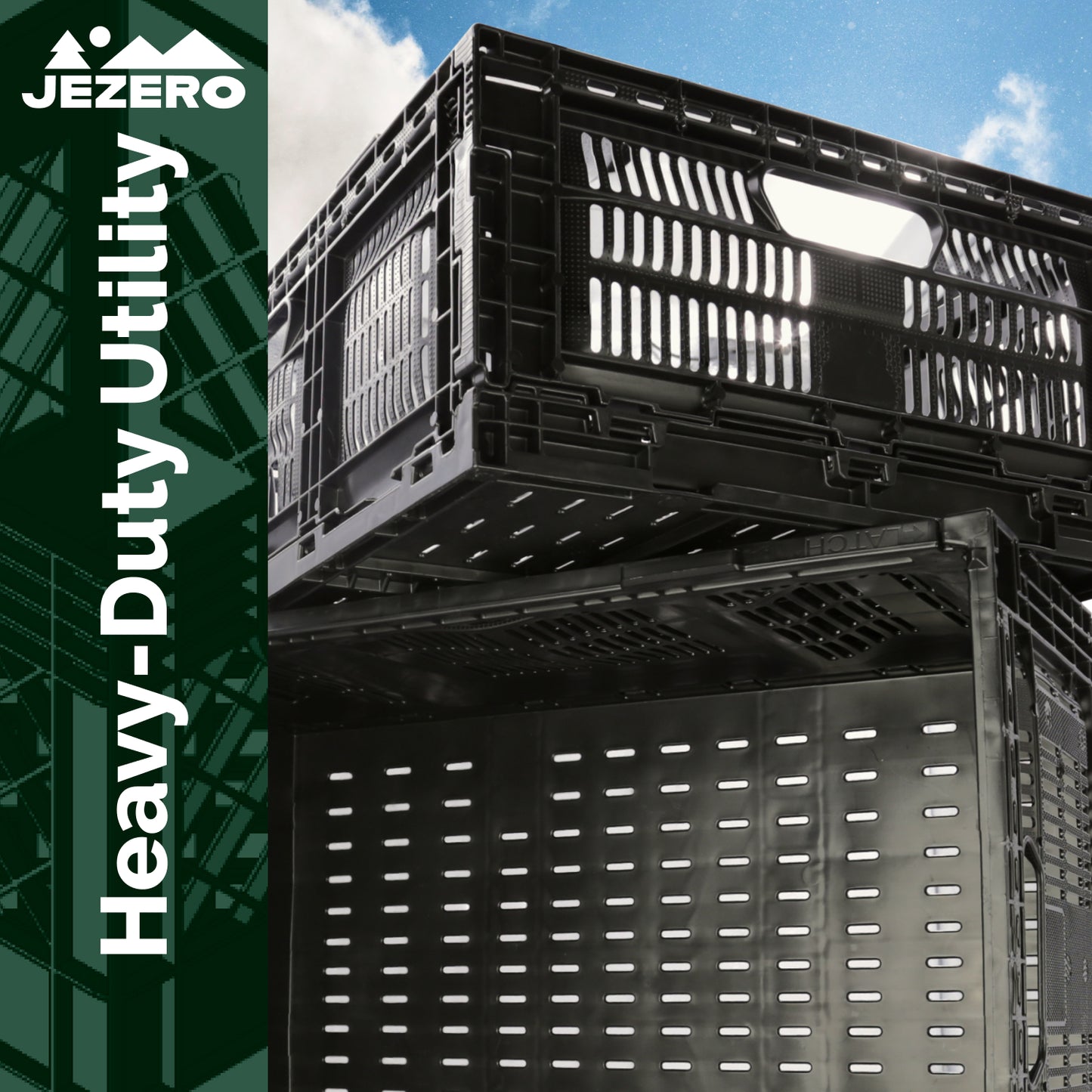 Collapsible Storage Crate, 24" x 16" x 8"