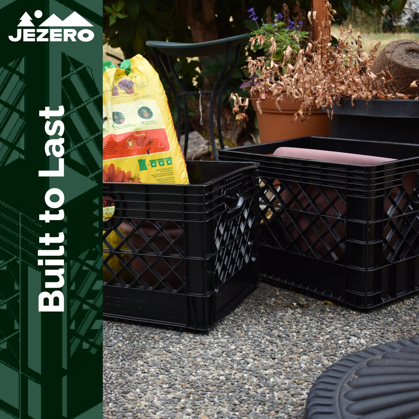 Heavy Duty Utility Tote Crate, 17" x 13" x 11"