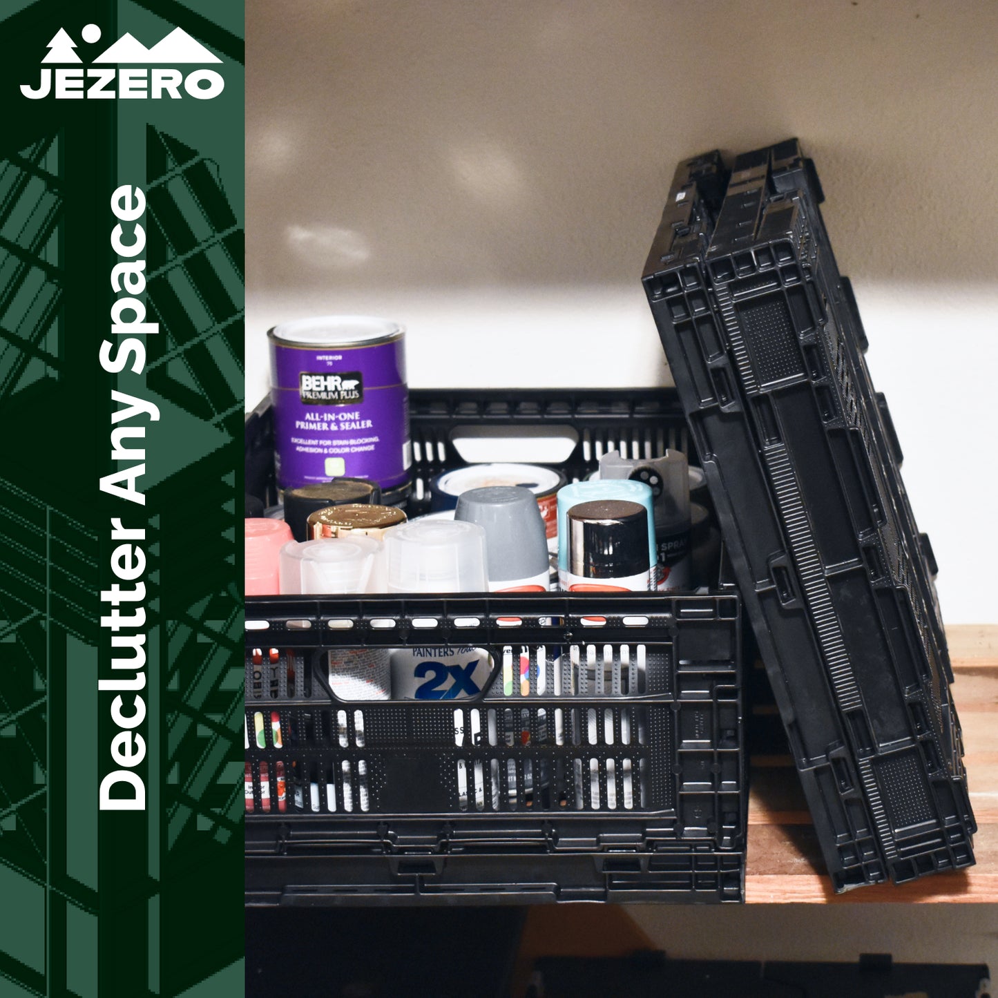 Collapsible Storage Crate, 24" x 16" x 8"