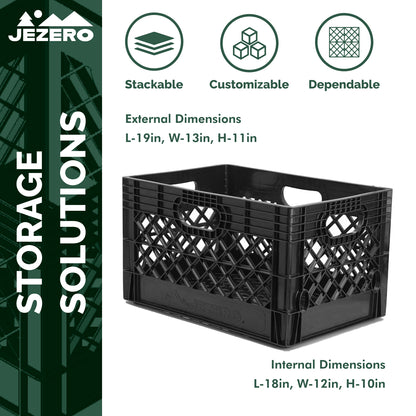 Heavy Duty Utility Tote Crate, 19" x 13" x 11"
